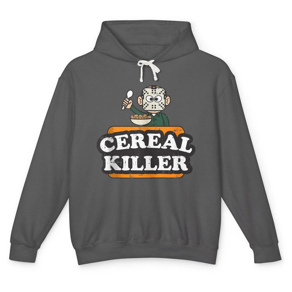 Funny Cereal Killer Food Pun Humor Halloween Spooky Season Unisex Lightweight Hoodie