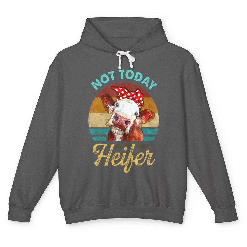 Funny Dont Be A Salty Heifer Farm Animal Cow Sarcasm Farming Unisex Lightweight Hoodie