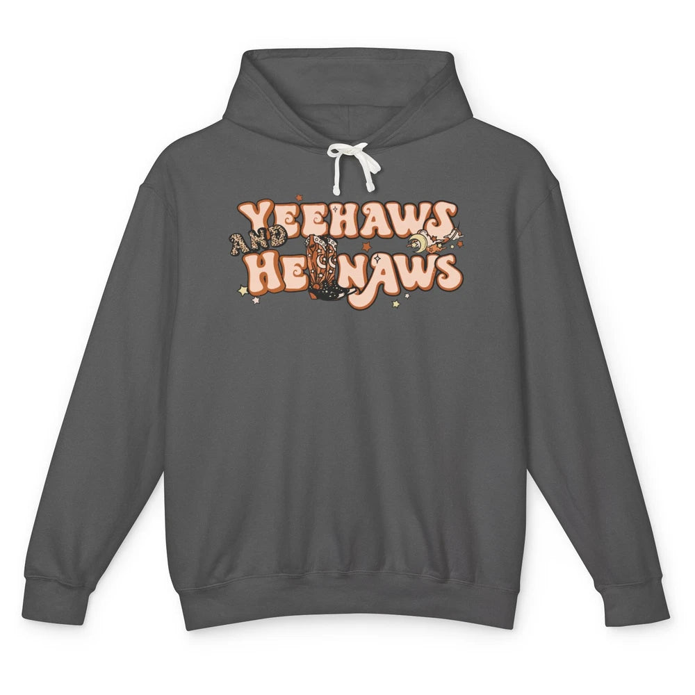 Boho Cowboy Boots Yeehaws And Hellnaws Western Country Girl Unisex Lightweight Hoodie