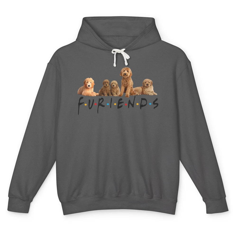 Golden Doodle Furiends Cute Doodle Dog Friends Doodle Lovers Unisex Lightweight Hoodie