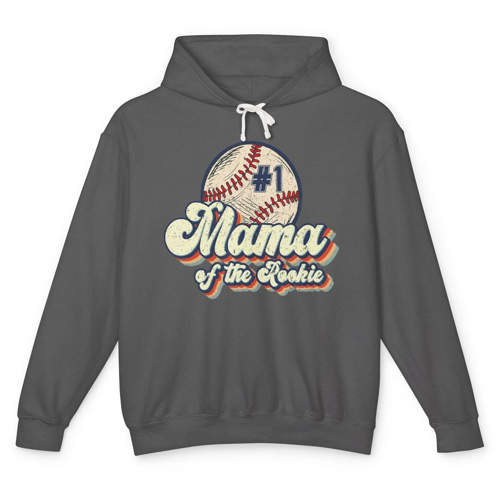 Mama Of Rookie Baseball Mom Softball Players Mother Mommy Unisex Lightweight Hoodie