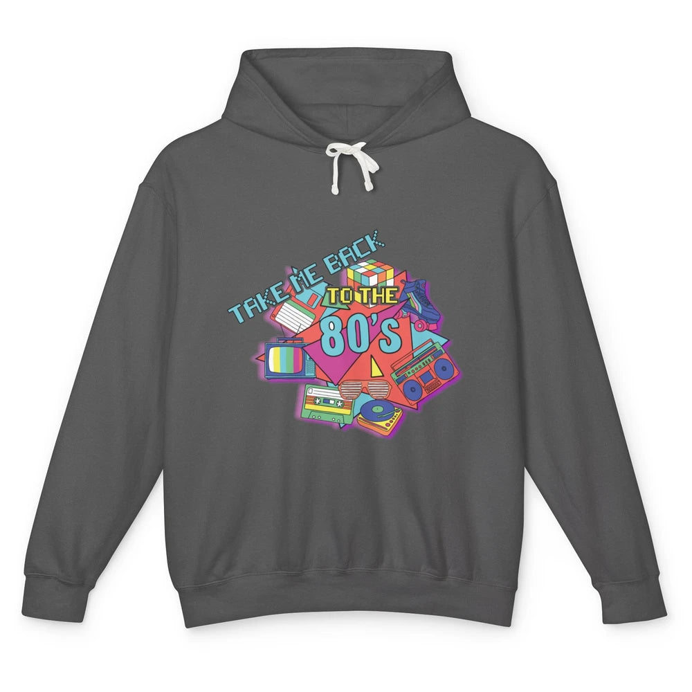 Take Me Back To The 80s Vintage 1980s Born Birthday Party Unisex Lightweight Hoodie