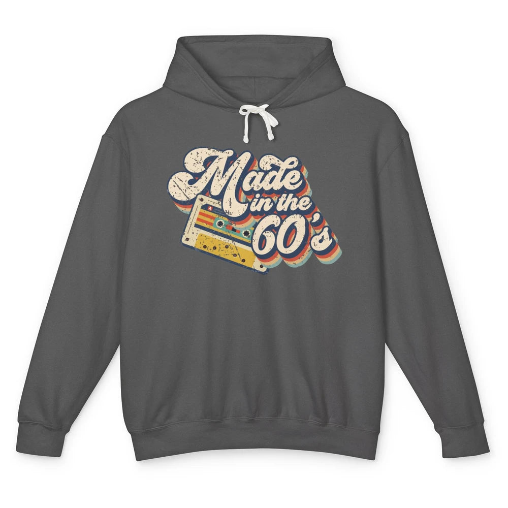 Retro Cassette Made In The 60's 1960s Born Birthday Day Gift Unisex Lightweight Hoodie