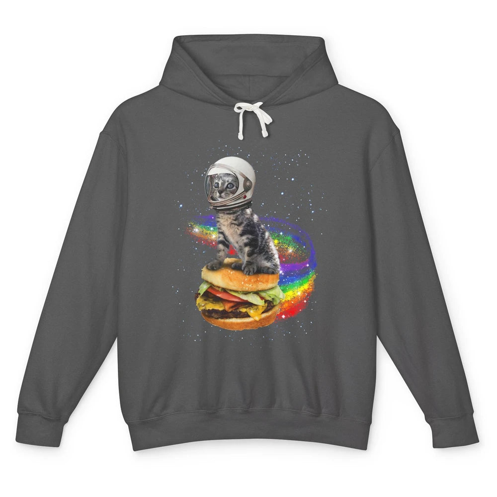 Funny Catronaut Cat Astronaut In Space Hamburger Astrocat Unisex Lightweight Hoodie