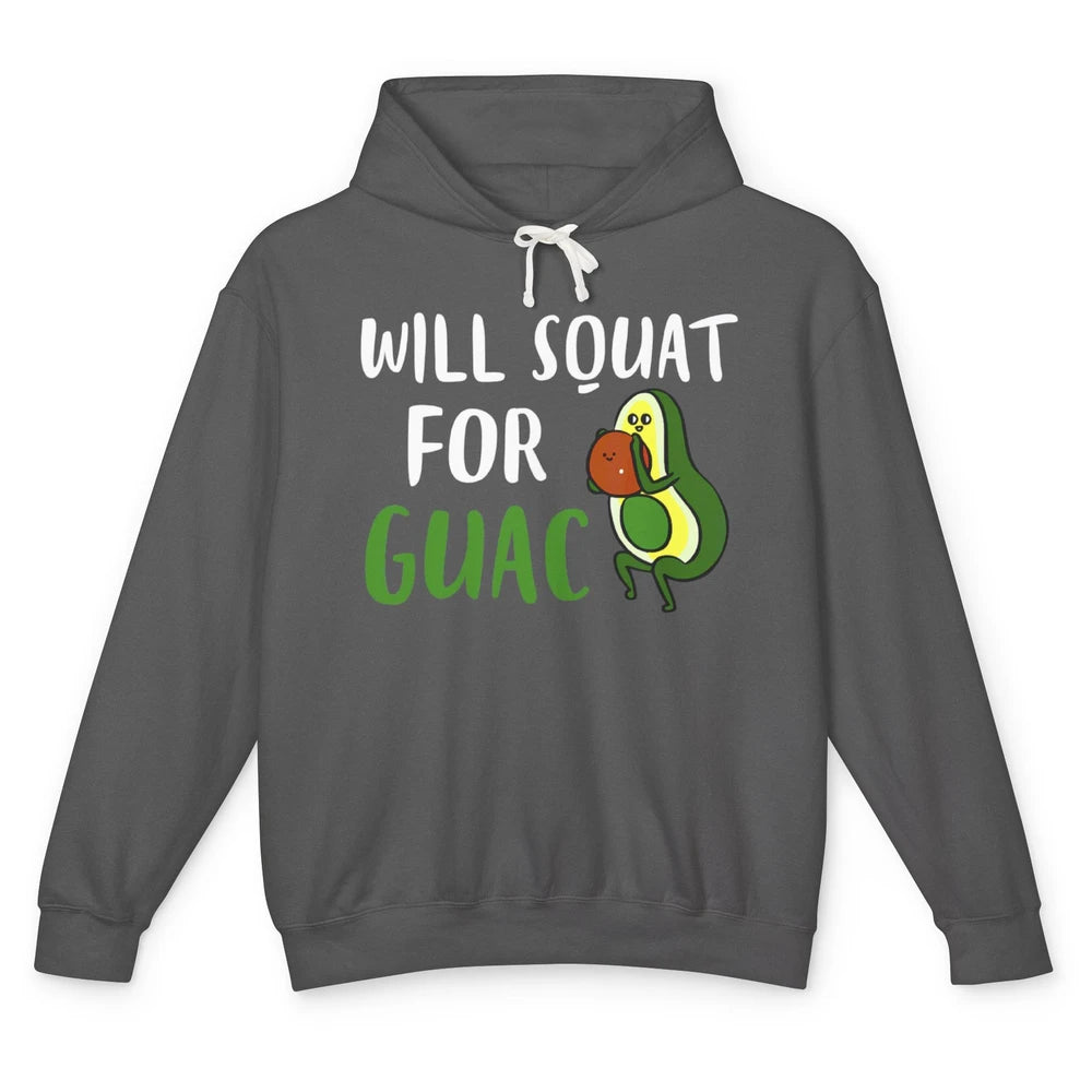 Funny Will Squad For Guac Guacamole Avocado Workout Gym Pun Unisex Lightweight Hoodie