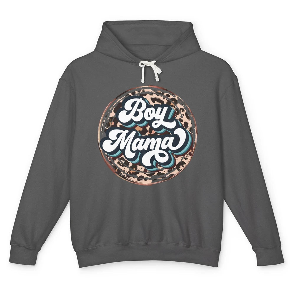 Retro Boy Mama Leopard Lightning Bolt Western Country Mama Unisex Lightweight Hoodie