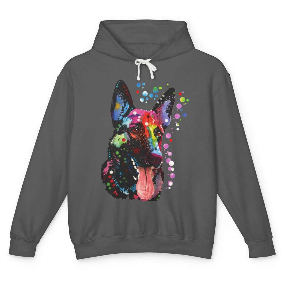 German Shepherd Dog Breed Dean Russo Colorful Dog Lover Unisex Lightweight Hoodie