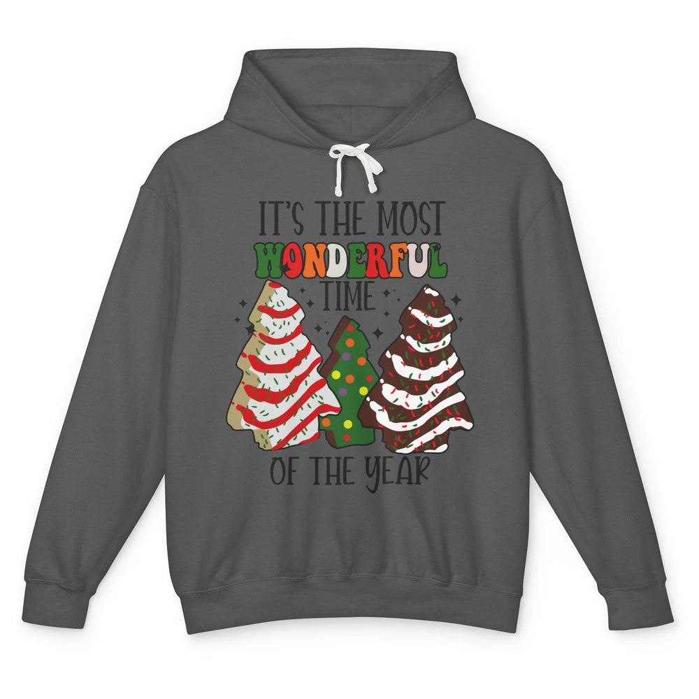 Christmas Tree Cakes Most Wonderful Time Of Year Christmas Unisex Lightweight Hoodie