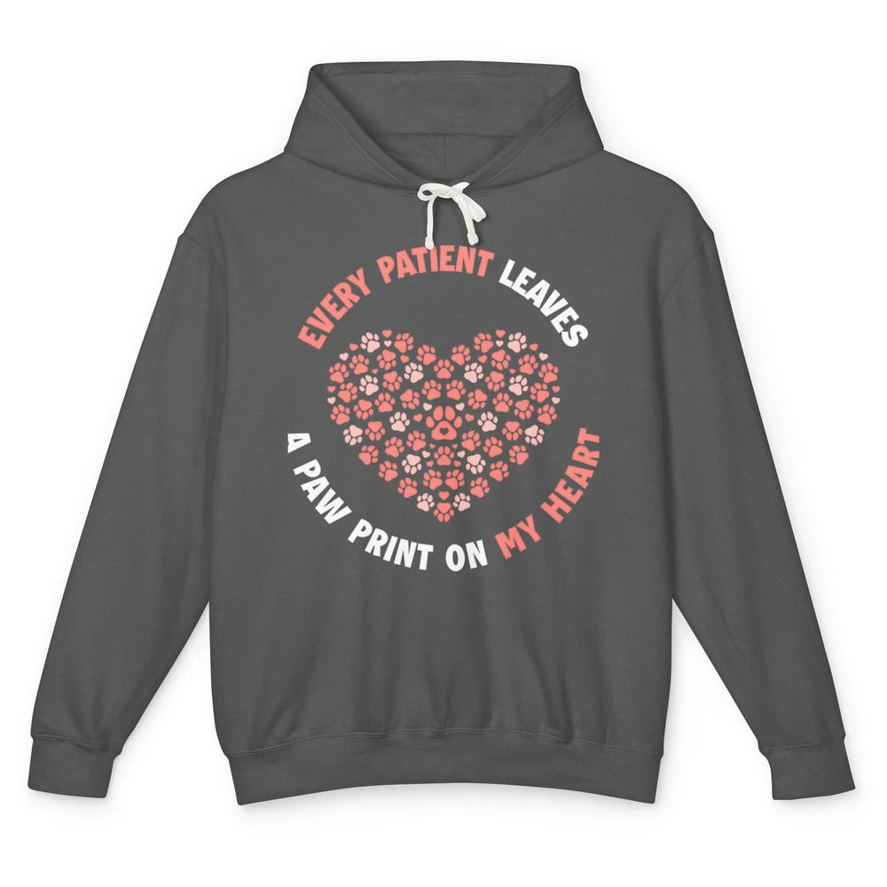 Patient Leaves Paw Heart Veterinarian Love Vet Tech Animal Unisex Lightweight Hoodie