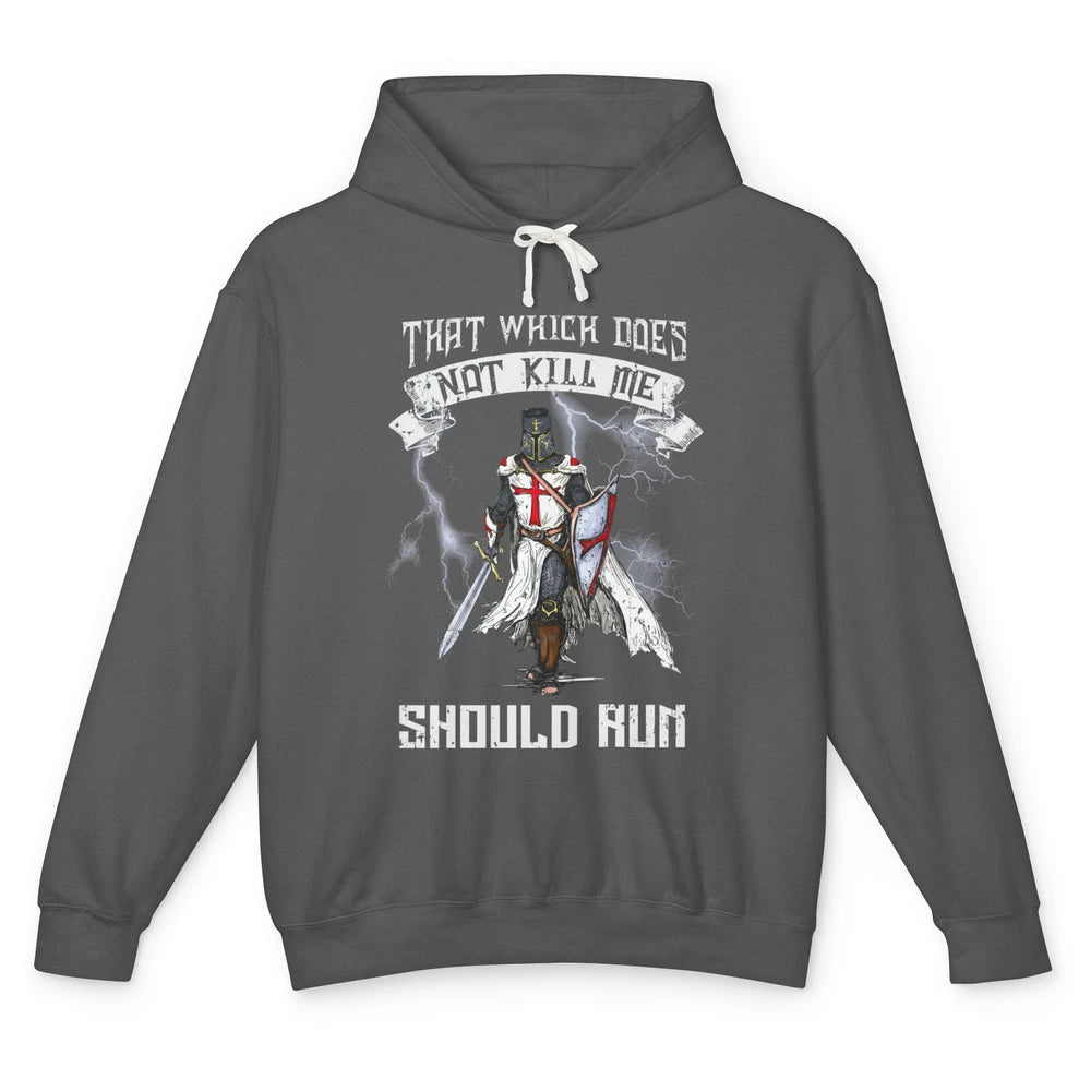 Knight Templar That Which Not Kill Me Should Run God Jesus Unisex Lightweight Hoodie