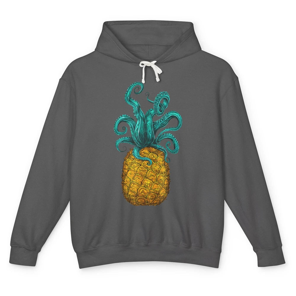 Cute Hawaiian Octopus Pineapple Aloha Beach Hawaii Island Unisex Lightweight Hoodie