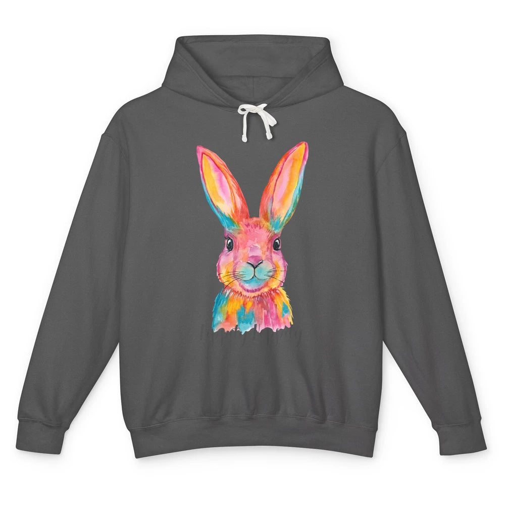 Watercolor Hippity Hoppity Bunny Dance Easter Rabbit Hip Hop Unisex Lightweight Hoodie