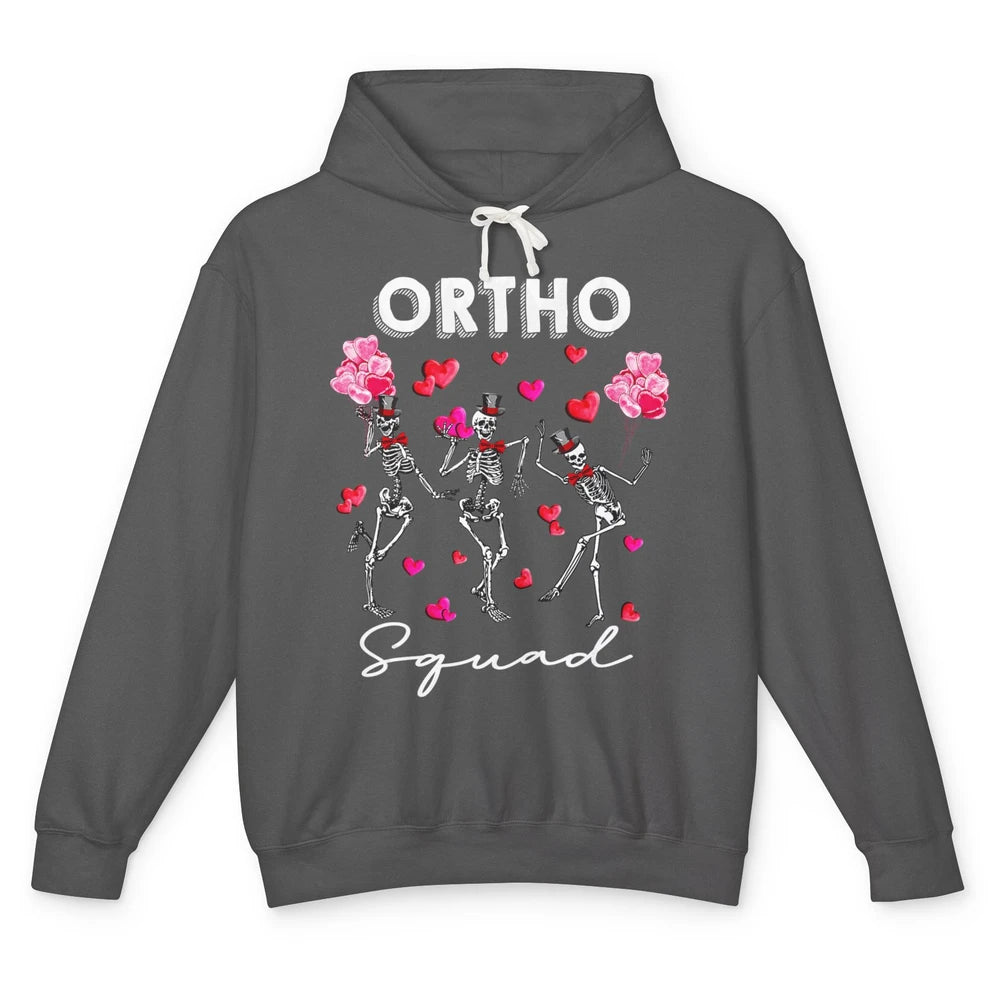 Ortho Nurse Valentine Skeleton Dancing Orthopedic Nursing Unisex Lightweight Hoodie