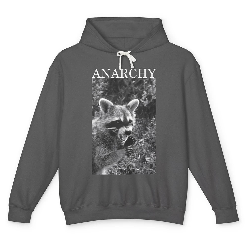 Funny Racoon Anarchy Trashed Racoon Panda Lovers Gift Unisex Lightweight Hoodie