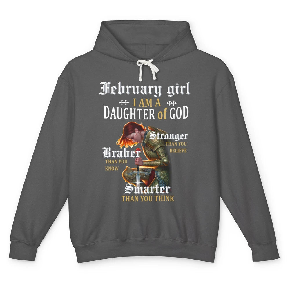 Birthday February Girl I'm A Daughter Of God Birthday Gift Unisex Lightweight Hoodie