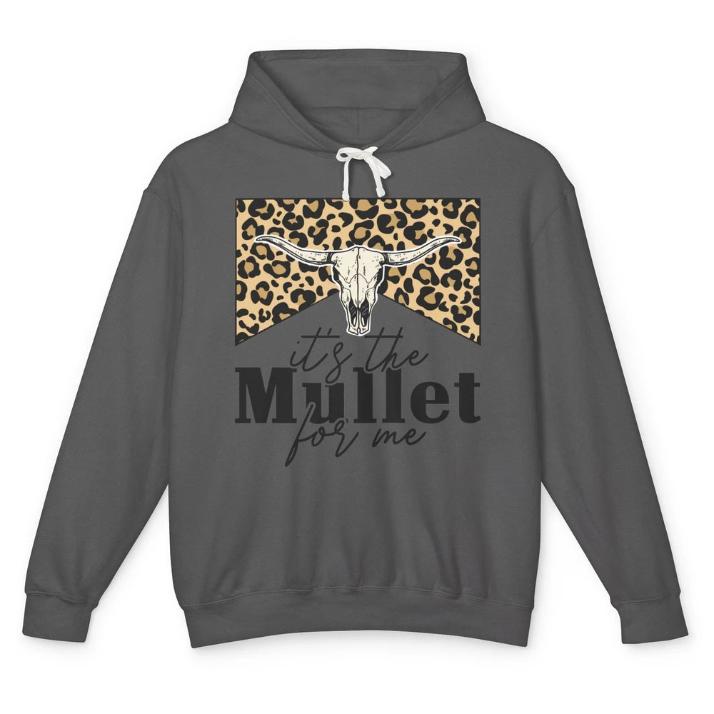 Leopard Boho Bull Skull It's The Mullet For Me Western Girls Unisex Lightweight Hoodie