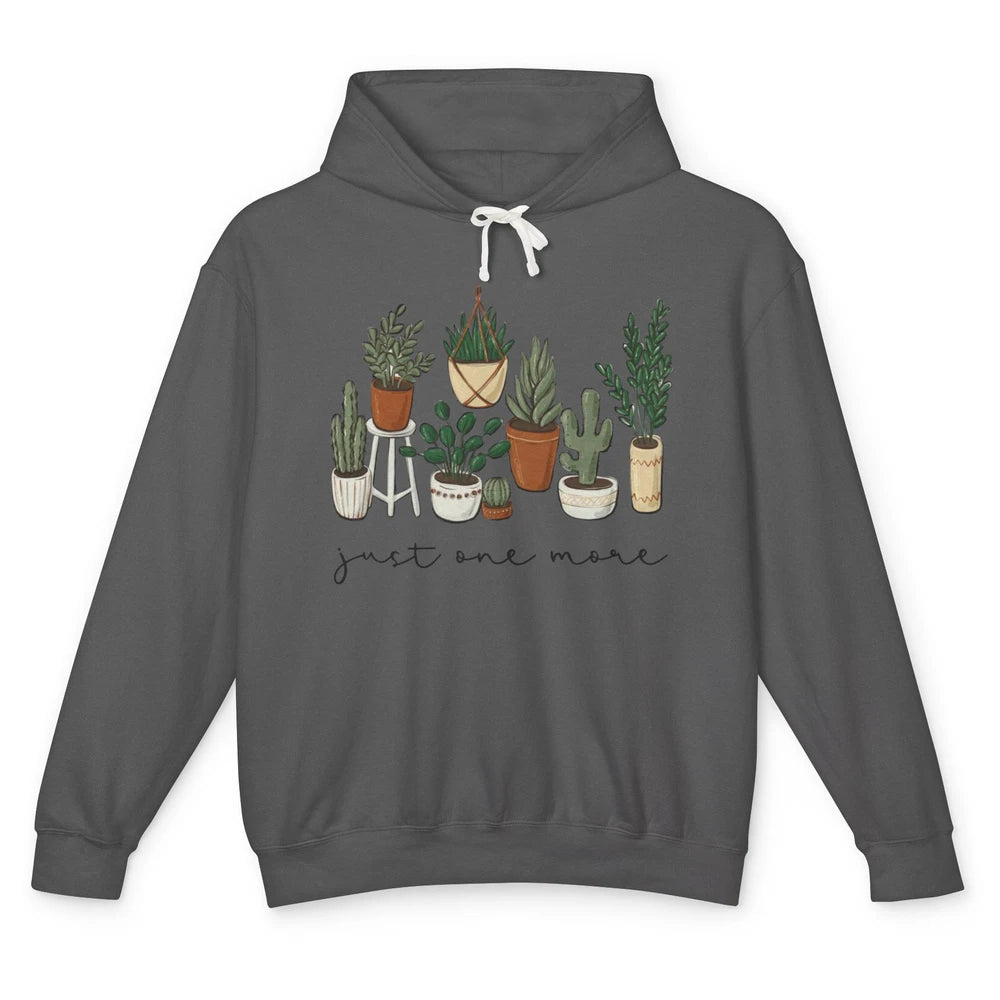 Just One More Plant Botanical Inspirational Cute Wildflower Unisex Lightweight Hoodie