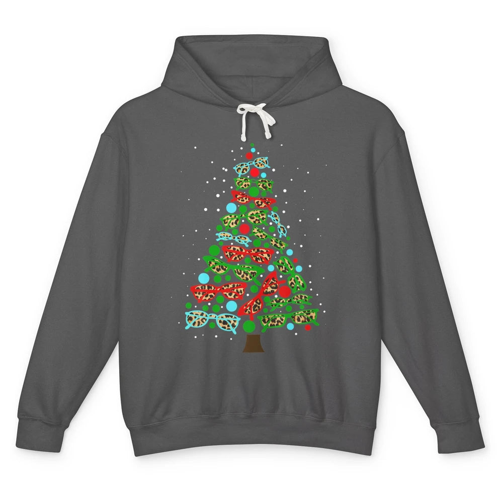 Optician Christmas Funny Xmas Tree Eyeglasses Optometrist Unisex Lightweight Hoodie