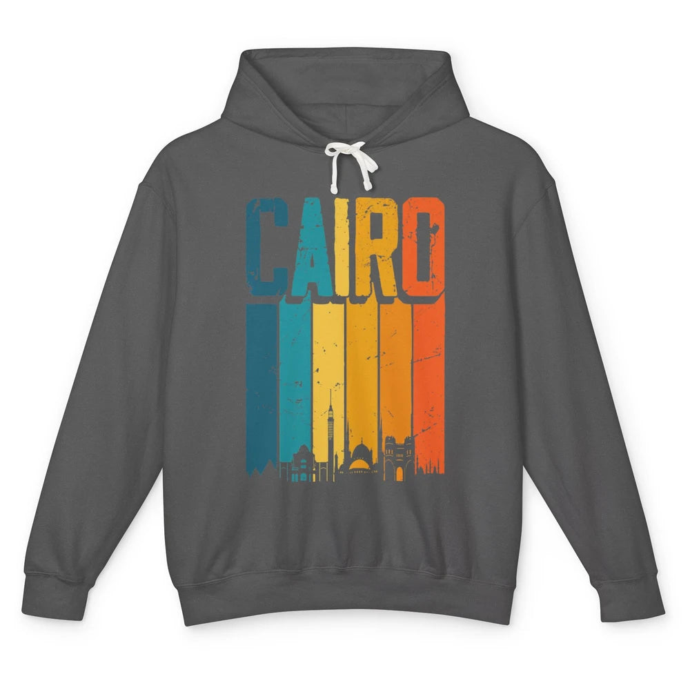 Ancient Pyramids Mystery Cairo Egypt Egyptian Sunset Skyline Unisex Lightweight Hoodie