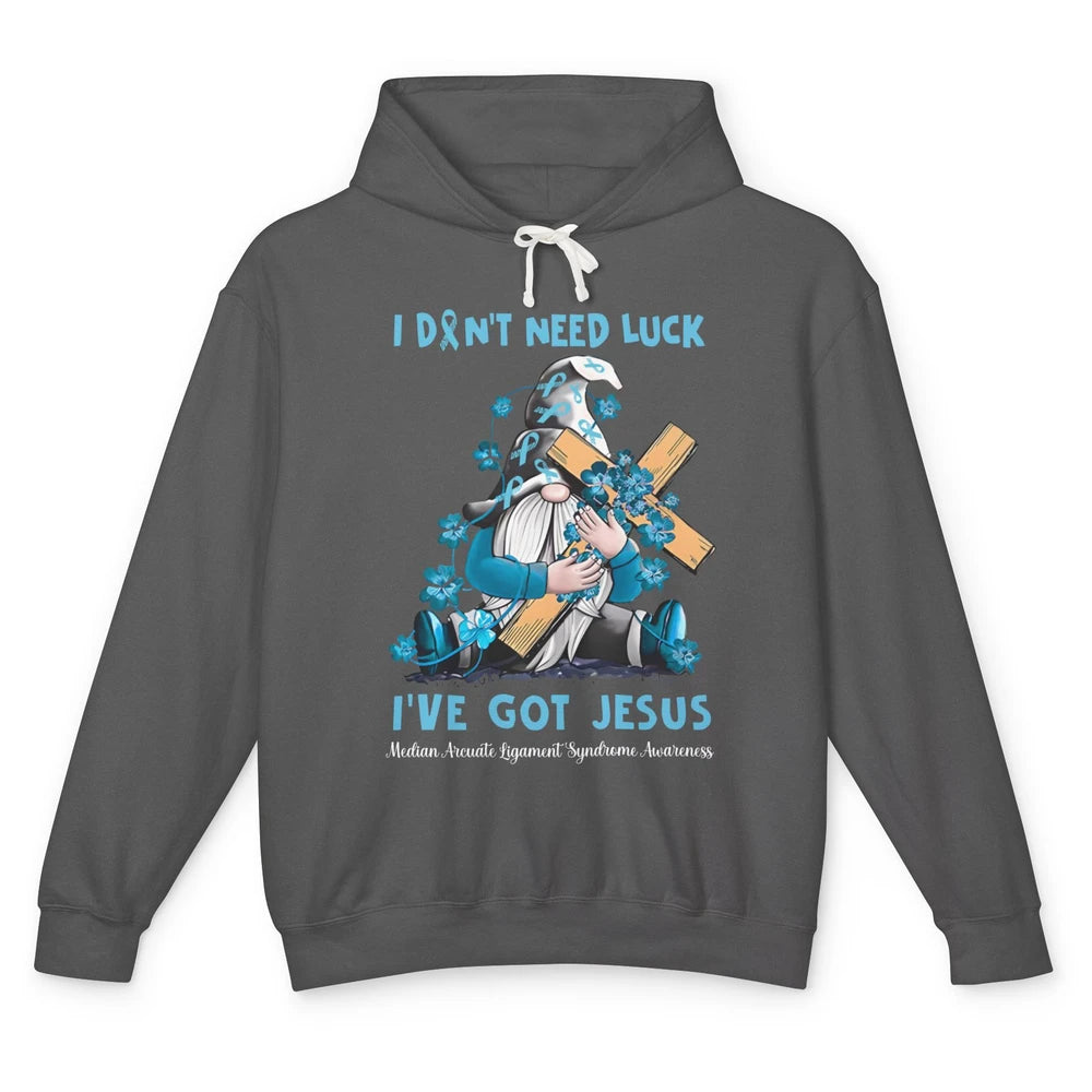 Median Arcuate Ligament Syndrome Gnome I've Got Jesus Faith Unisex Lightweight Hoodie