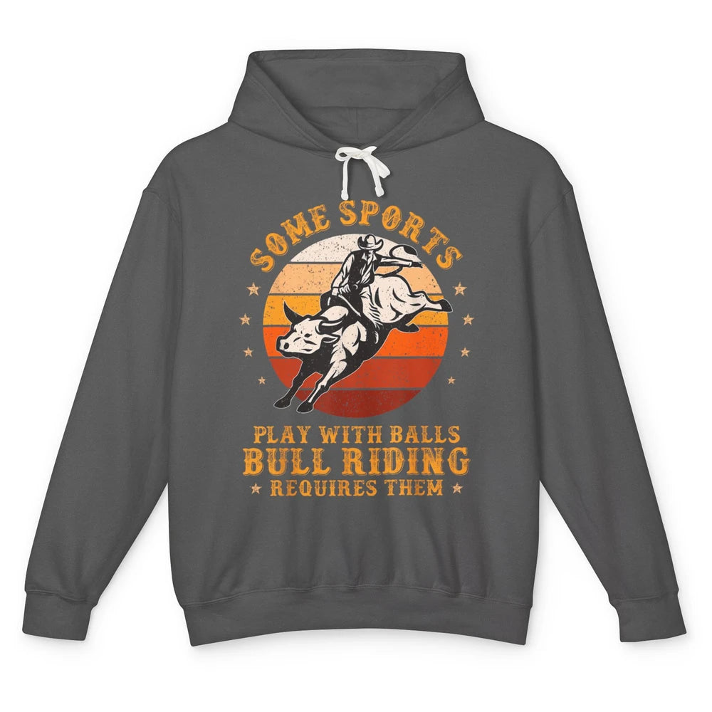 Rodeo Bull Riding Vintage Cowboy Western Country Ranch Bull Rider Howdy Unisex Lightweight Hoodie