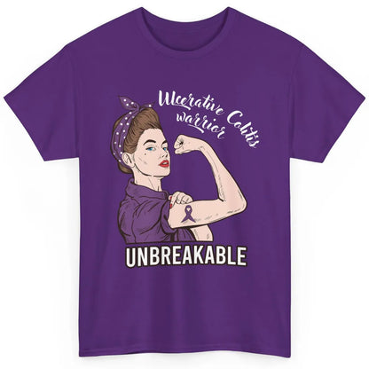 Ulcerative Colitis Warrior Unbreakable With Strong Woman Classic Unisex T-Shirt