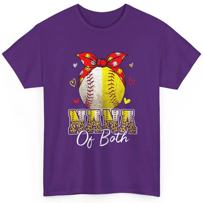 Women Baseball Softball Nana Of Both Mothers Day Sports Game Classic Unisex T-Shirt