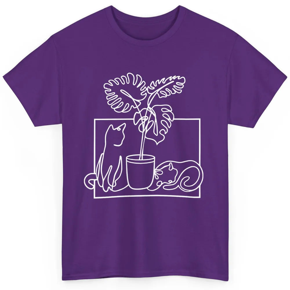 Cat Watering Plants Gardening Cat Lady Planting Cat Lovers Classic Unisex T-Shirt