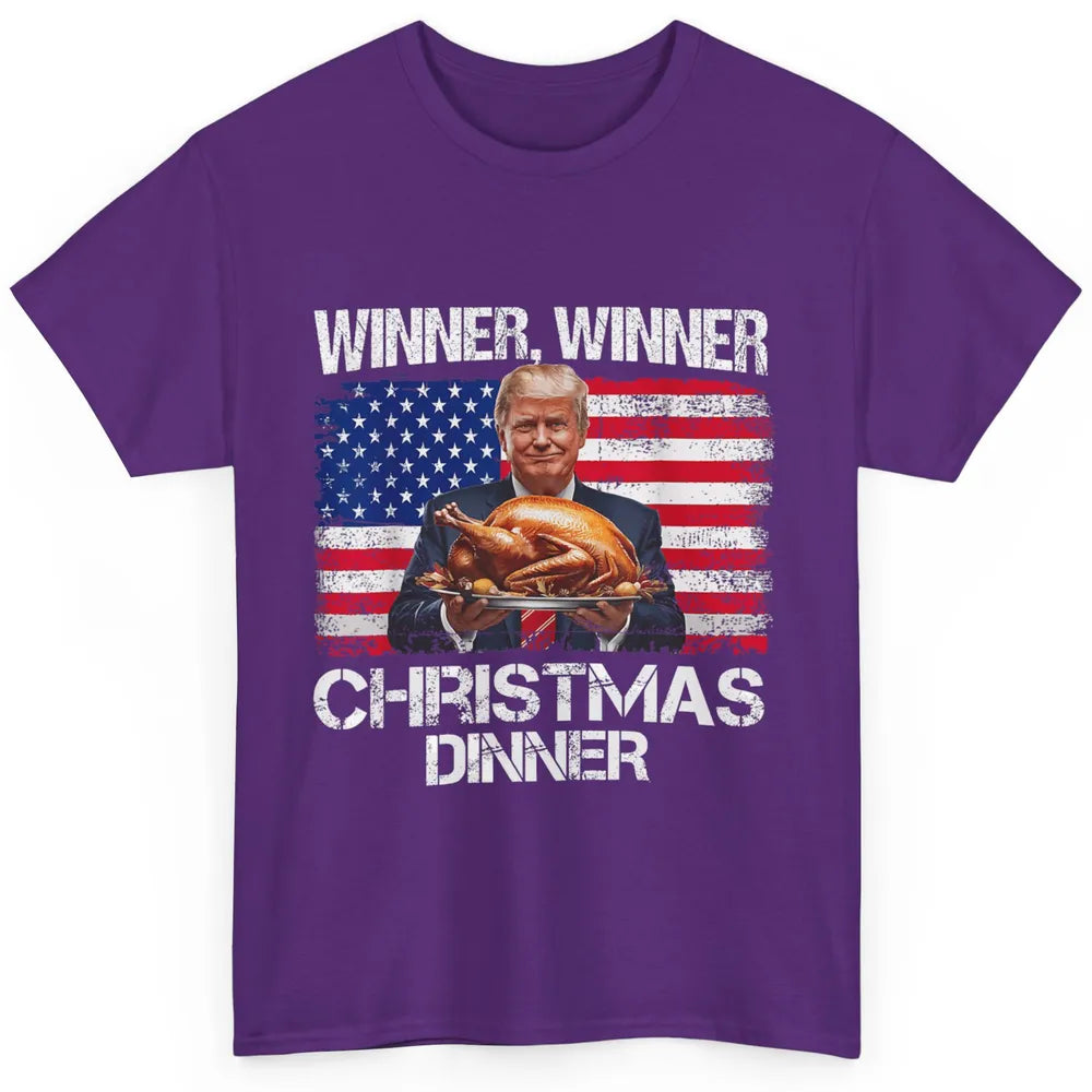 Funny Trump Winner Christmas Dinner Santa President Donald Trump Turkey Sarcastic Xmas Classic Unisex T-Shirt