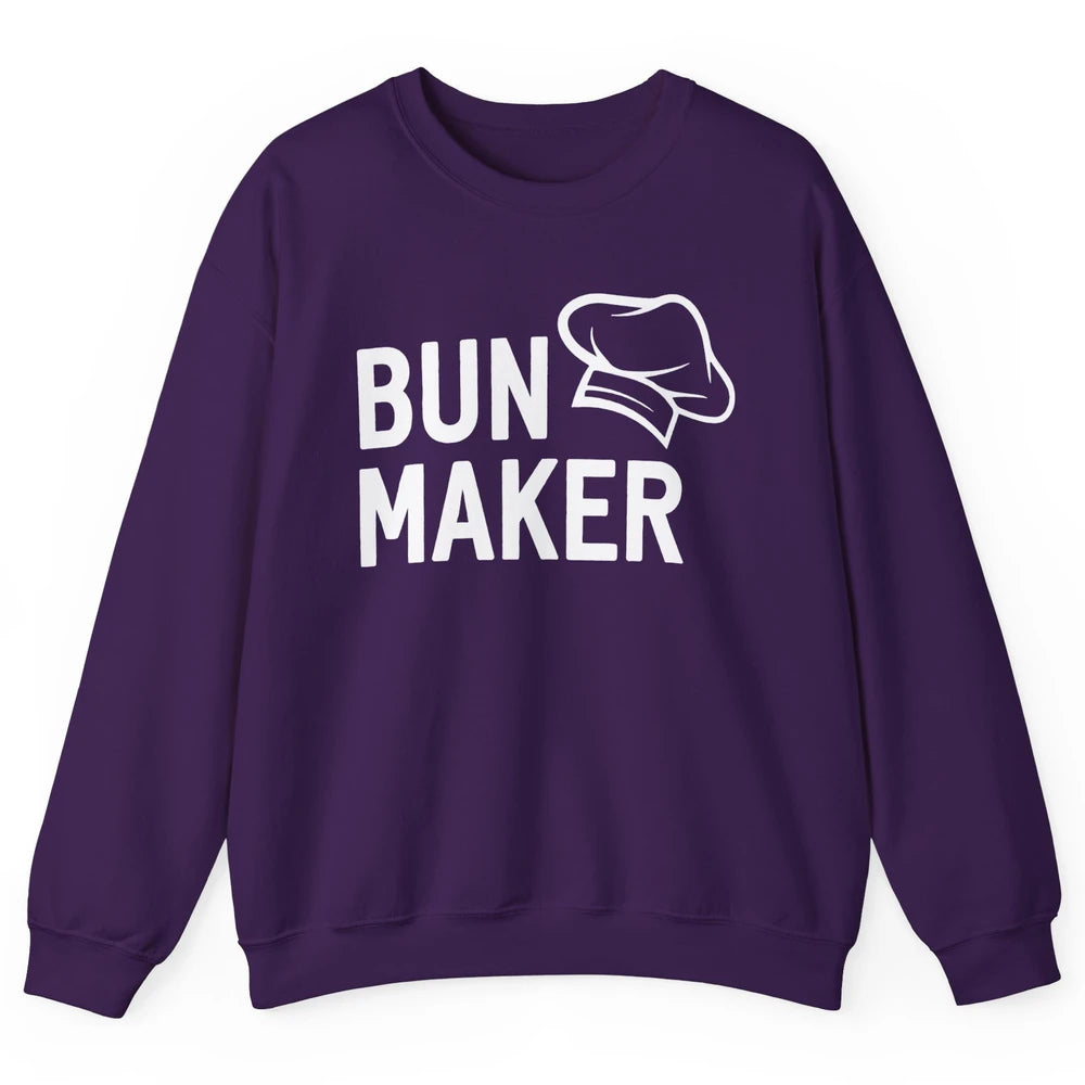 Bun Maker Bun Baker Pregnancy Announcement Baby Reveal Gift Unisex Crewneck Sweatshirt