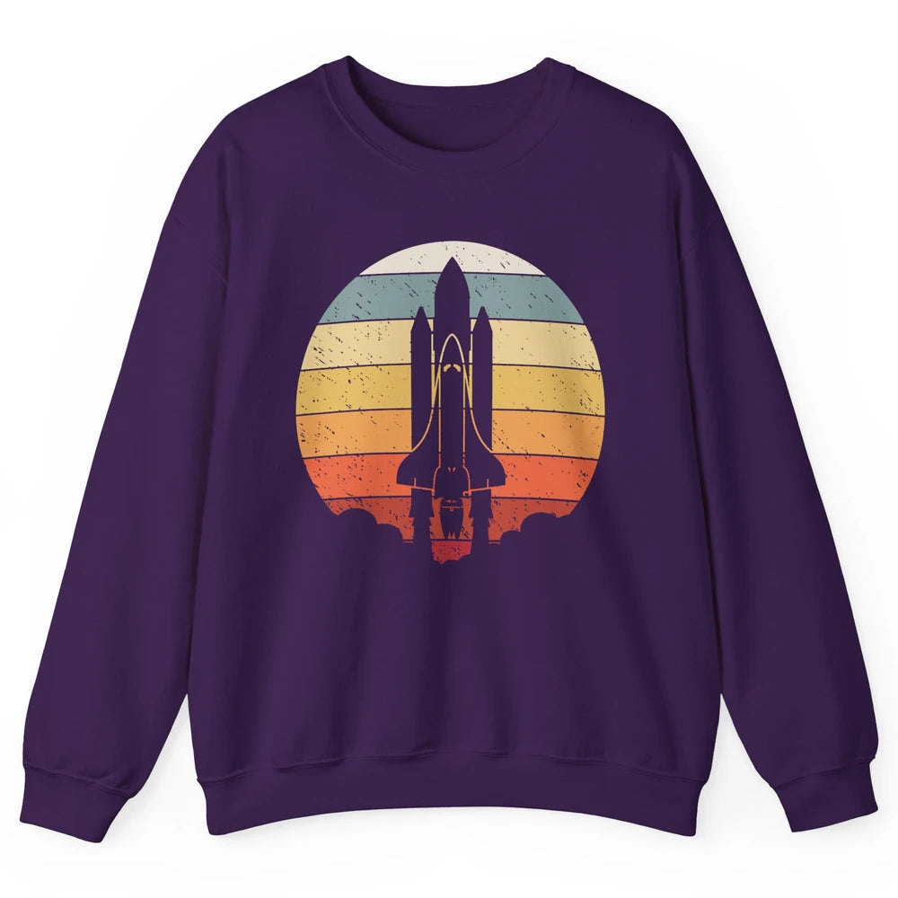 Vintage Astronaut Spaceship Spacecraft Spaceman Astrology Unisex Crewneck Sweatshirt