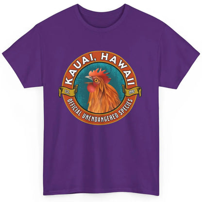 Funny Chicken Rooster Kauai Hawaii Unendangered Species Classic Unisex T-Shirt