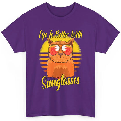 Better Sunglasses Orange Cat Summer Holiday Beach Vacation Classic Unisex T-Shirt