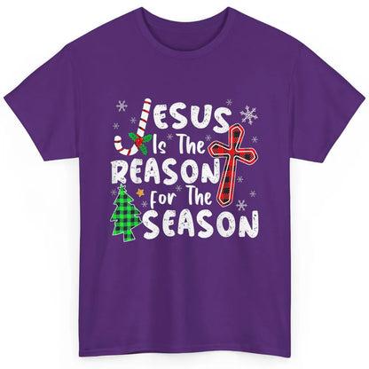 Merry Christmas Jesus The Reason For Season Xmas Cross Candy Classic Unisex T-Shirt