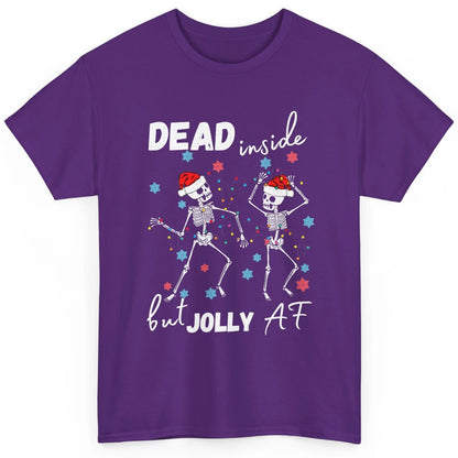 Dancing Skeleton Dead Inside But Jolly AF Christmas Costume Classic Unisex T-Shirt