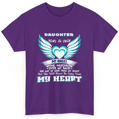 Angel Guardian She Watch Over My Back My Daughter In Heaven Classic Unisex T-Shirt