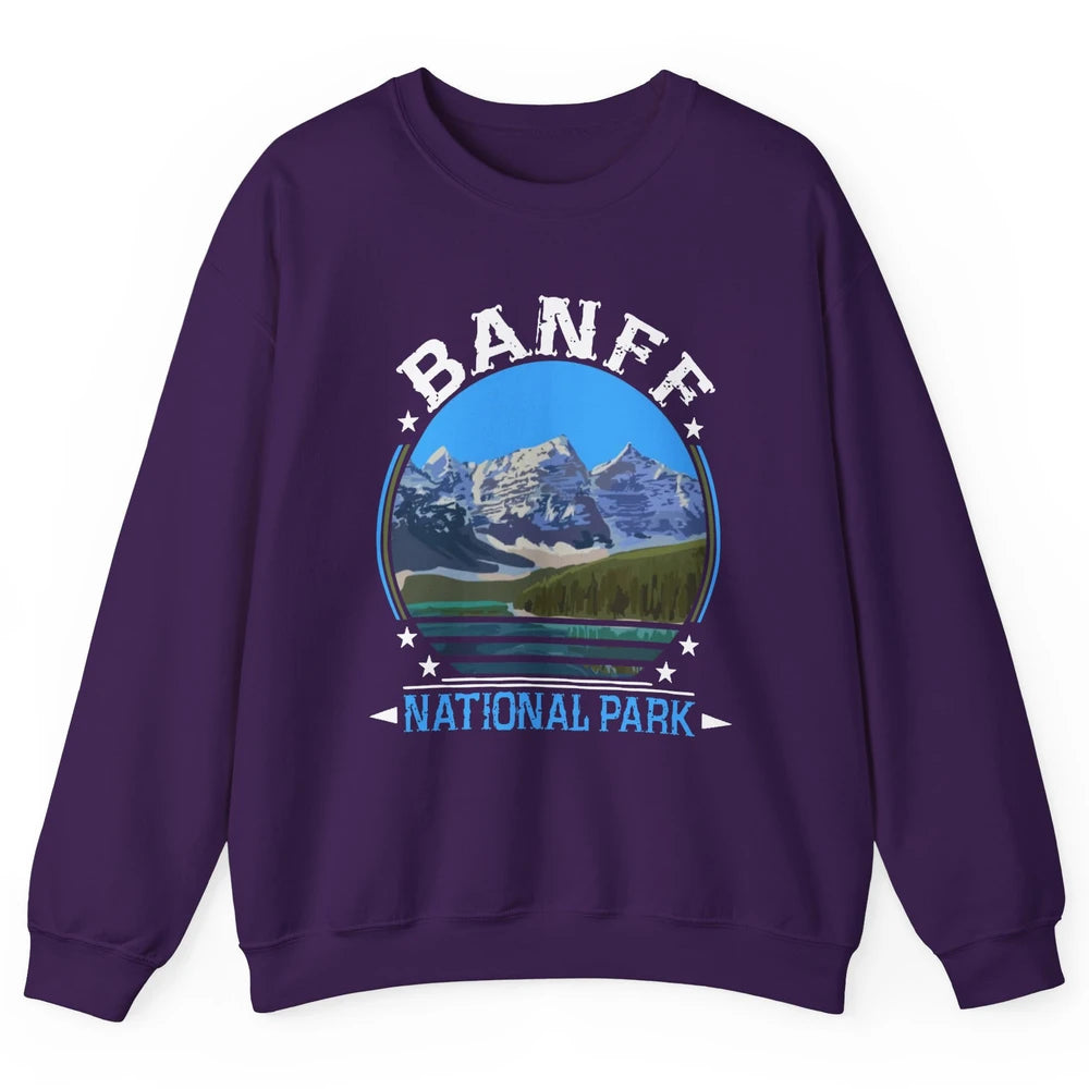 Banff National Park Canada Alberta's Rockies Nature Camping Unisex Crewneck Sweatshirt