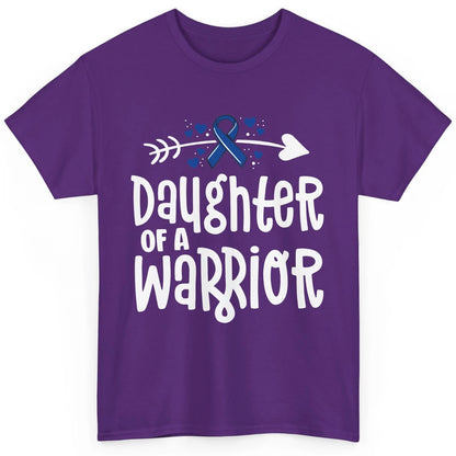 Warrior Daughter Colon Cancer Colorectal Dark Blue Ribbon Classic Unisex T-Shirt