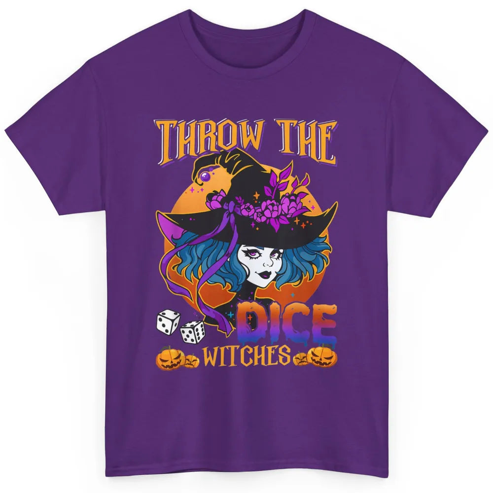 Retro Throw The Dice Witches Bunco Halloween Pumpkin Gothic Classic Unisex T-Shirt