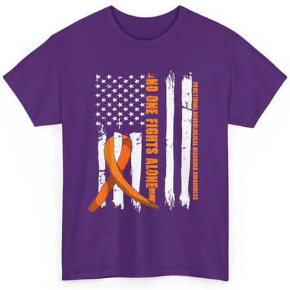 Functional Neurological Disorder FND Orange Ribbon US Flag Classic Unisex T-Shirt