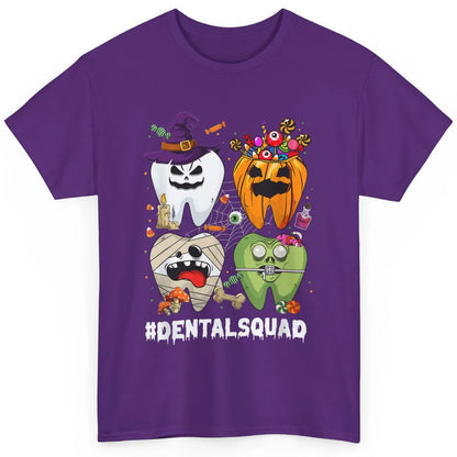 Dental Squad Halloween Spooky Ghost Dentist Teeth Pumpkin Classic Unisex T-Shirt