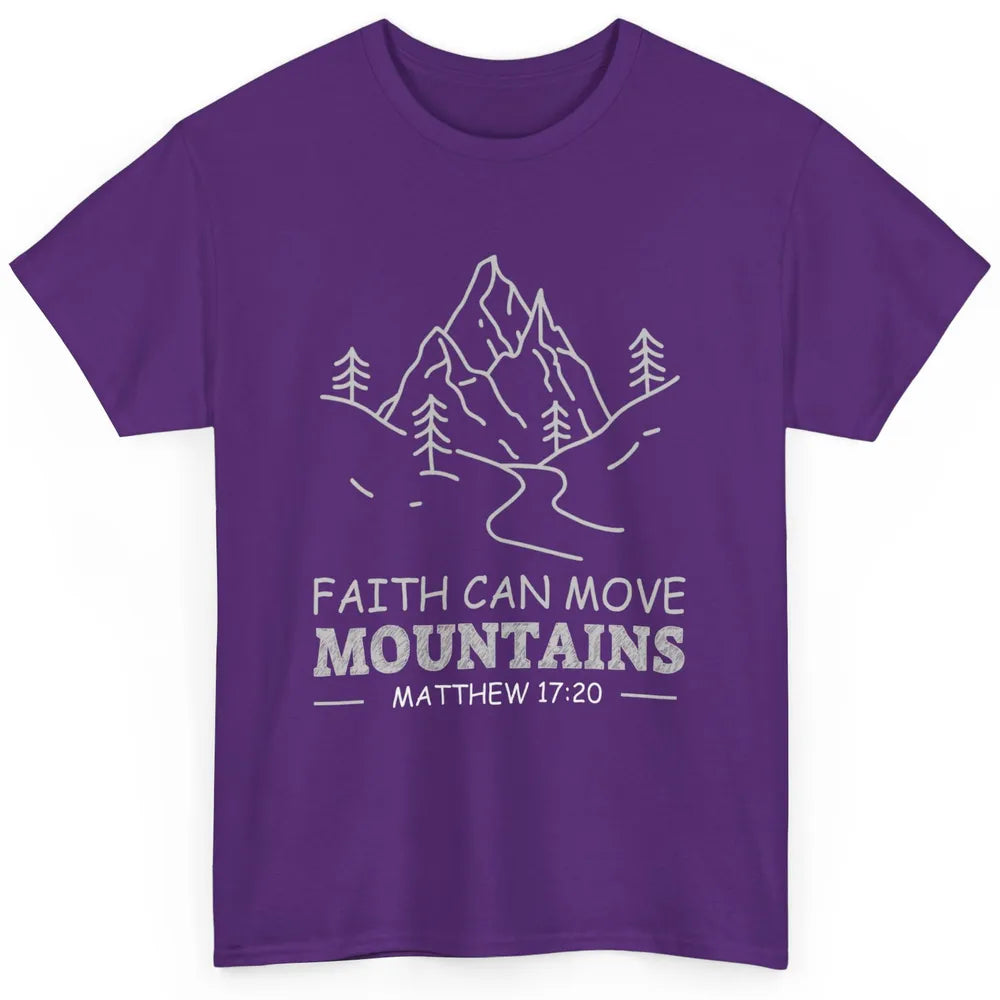 Faith Move Mountains Retro Jesus Christian Cross Bible Verse Classic Unisex T-Shirt