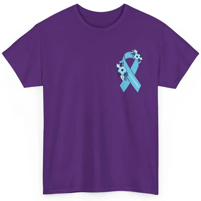 Dysautonomia Awareness Support Blue Ribbon Pocket Size Classic Unisex T-Shirt