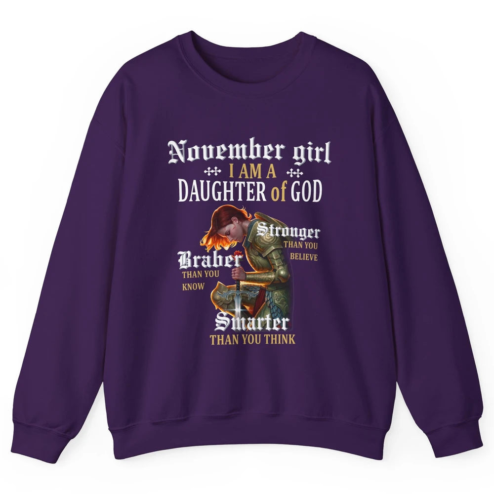 Birthday November Girl I'm A Daughter Of God Birthday Gift Unisex Crewneck Sweatshirt