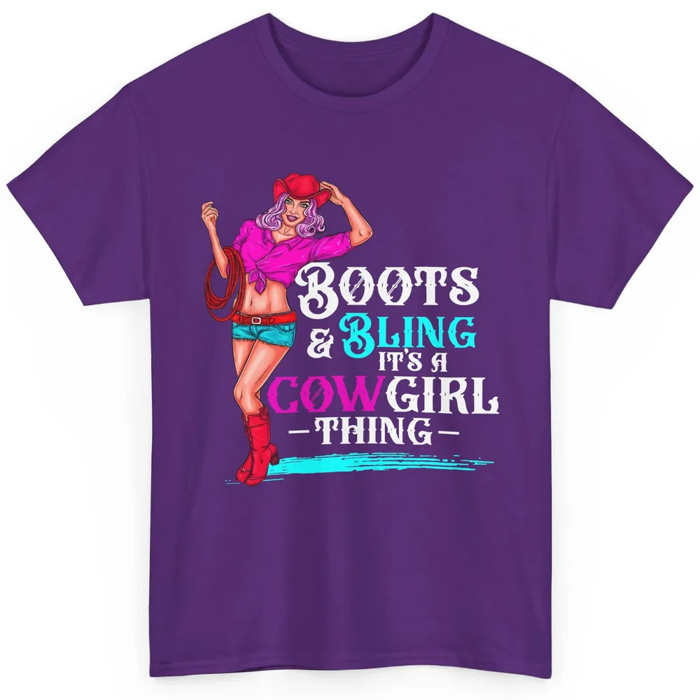 Cowgirl Boots And Bling It's Cowgirl Things Western Country Classic Unisex T-Shirt