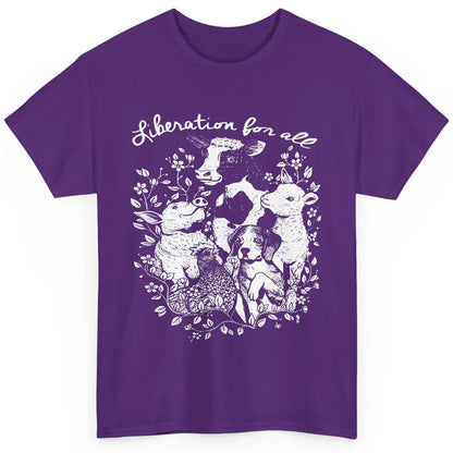 Floral Liberation For All Vegan Pet Vegetarian Animal Rights Classic Unisex T-Shirt