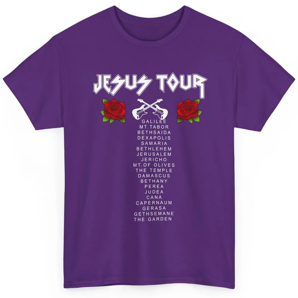 Christian Prayer Jesus Tour Guitarist Bible Verse Religious Classic Unisex T-Shirt