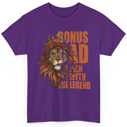 Vintage Lion Bonus Dad The Man The Myth The Legend Dad Gift Classic Unisex T-Shirt