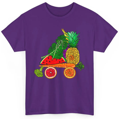 Fruity Watercolor Veggie Vegan Tropical Summer Fruit Pun Classic Unisex T-Shirt