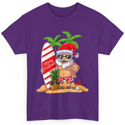 Christmas in July Santa Hawaii Surfing Summer Christmas Classic Unisex T-Shirt